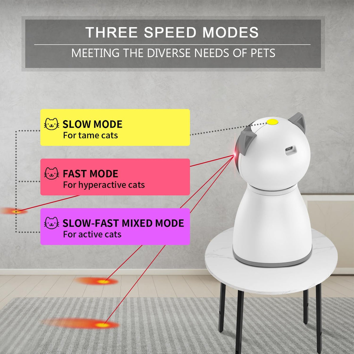 Interactive Cat Toys Laser for Indoor Cats,Automatic Kitten Toys