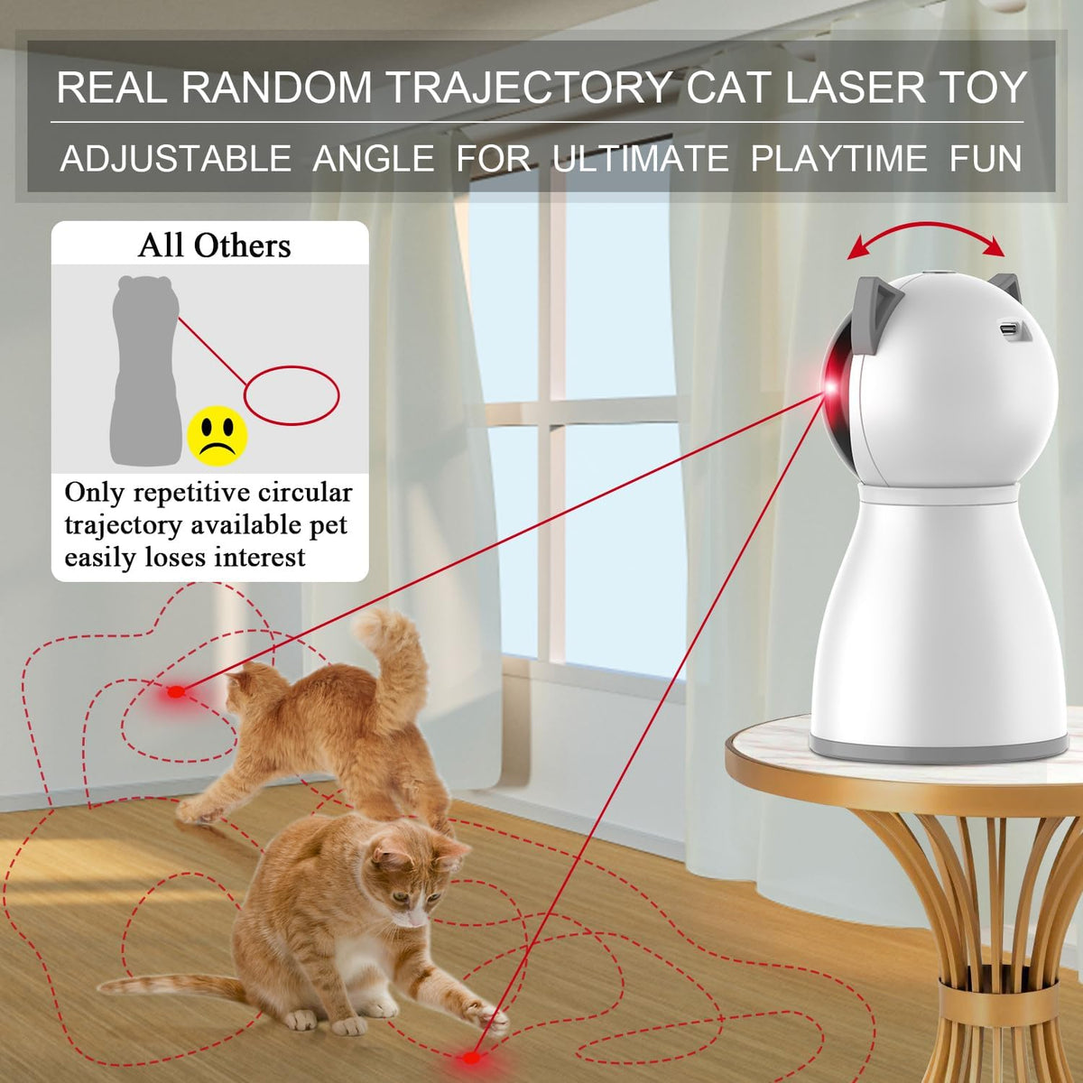 Interactive Cat Toys Laser for Indoor Cats,Automatic Kitten Toys