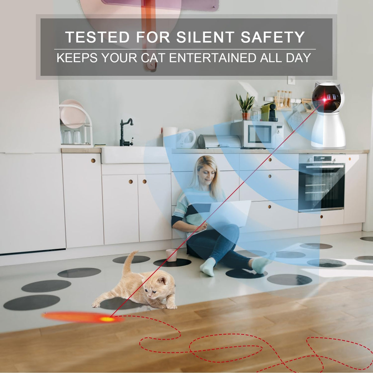 Interactive Cat Toys Laser for Indoor Cats,Automatic Kitten Toys