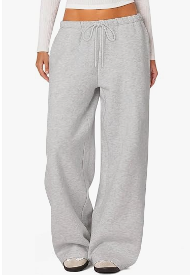 Women'S Baggy Fleece Lined Wide Leg Sweatpants