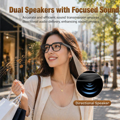 AI Smart Glasses with Camera, 4K Video, Real-Time Translation, AI Assistant